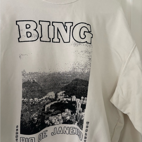 Anine Bing Cream Sweatshirt - Picture 2 of 6